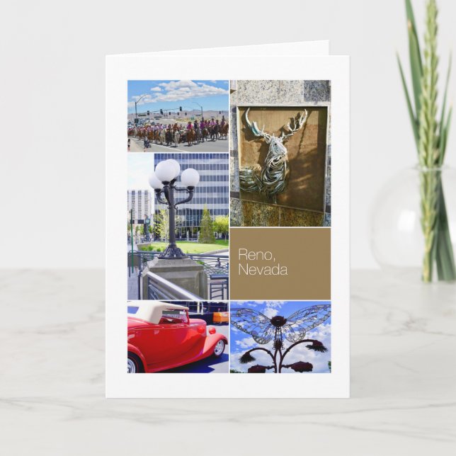Carte Reno, Nevada, photo-collage (Devant)
