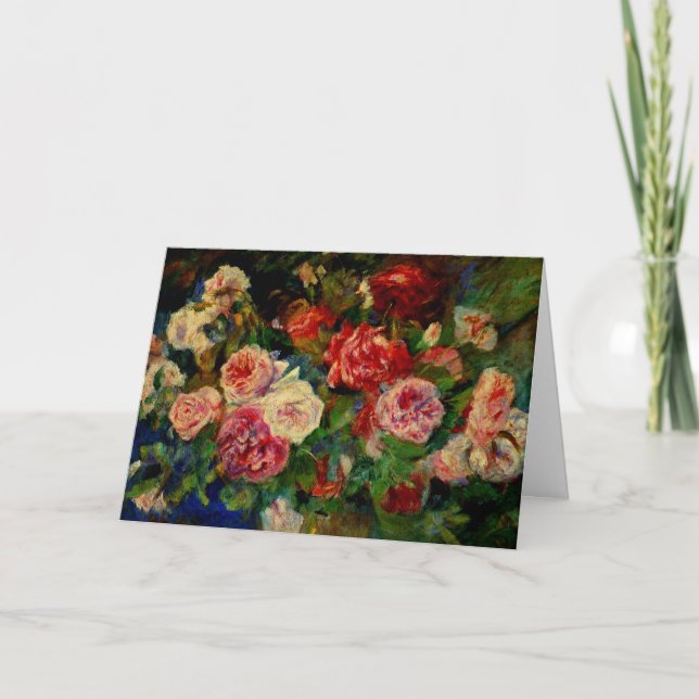 Carte Renoir - Rose, célèbre peinture, (Devant)