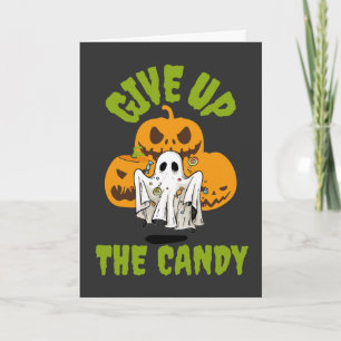 Carte Renoncez À La Salutation D'Halloween Candy