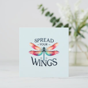 Carte Répandre vos ailes - libellule artistique