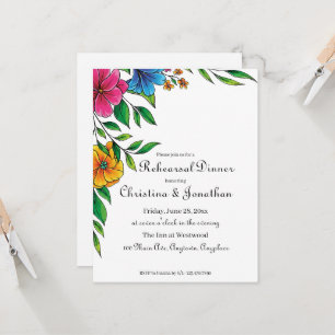 Carte Répétition de mariage de printemps été Bright Flow