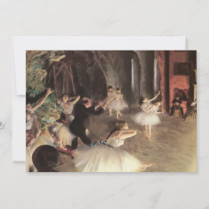 Carte Répétition sur la scène par Edgar Degas