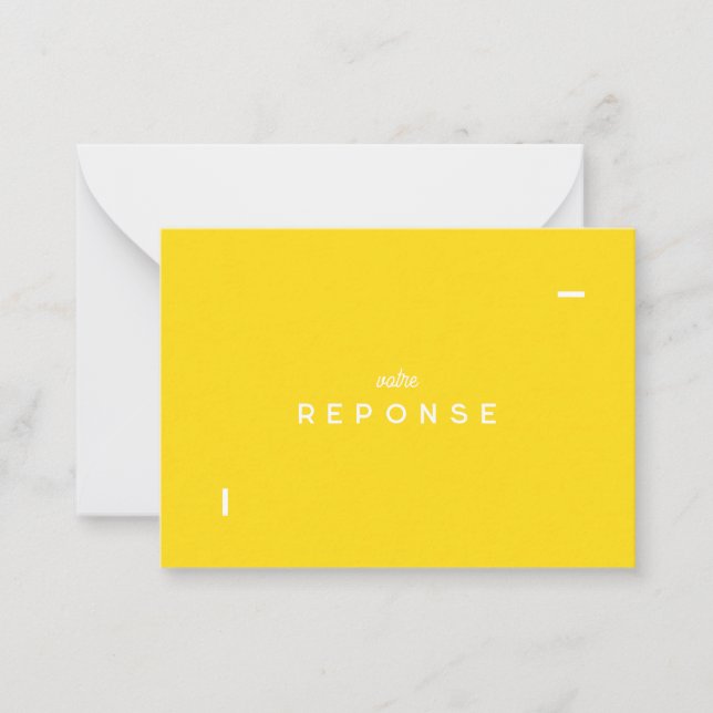 Carte réponse Colorus - Jaune Citron (Devant)