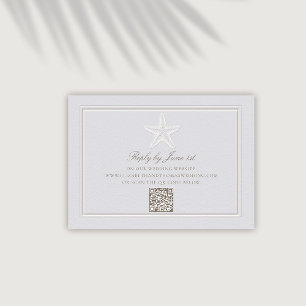 Carte Réponse du Mariage QR côtier de poisson étoilé emb
