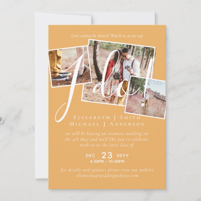 Carte Report mariage Changement de date Réception (Devant)