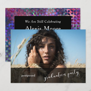 Carte reportée unique Colorful Graduation Party