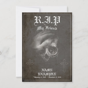 Carte Repose en paix mon ami - vintage