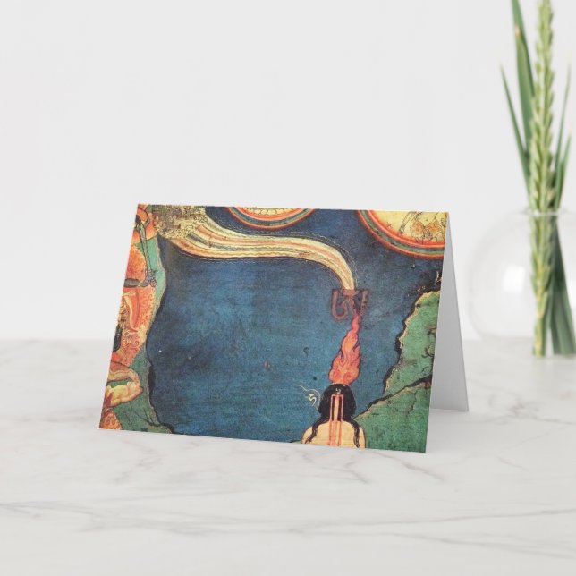 Carte Représentation Bouddhiste Tibétaine Du Tummo (Devant)