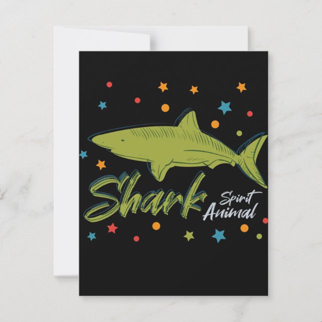 Carte Requin animal de puissance spirituelle, animal d'e (Devant)