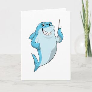 Carte Requin comme enseignant avec pointeur