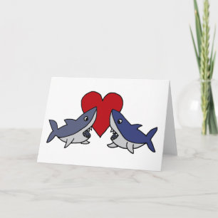 Carte Requins stupides dans l'art amoureux