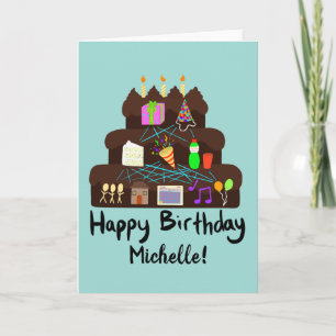 Carte Réseau de neurones d'anniversaire nerd