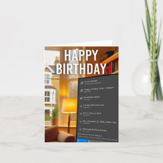 Carte Réseaux Wi-Fi Salutations d'anniversaire