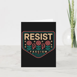 Carte Résister à la protestation contre le fascisme Trum