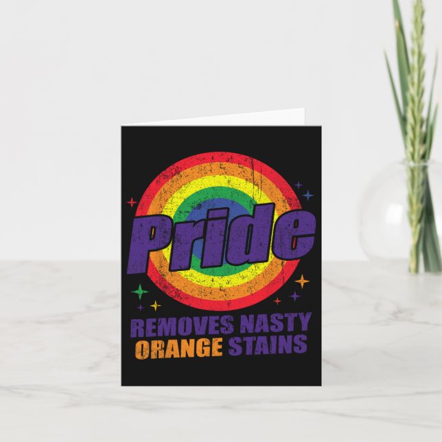 Carte Résister À Trump Supprimer Nasty Orange Taches Lgb (Devant)