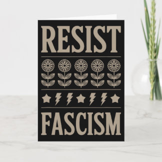 Carte Résister au fascisme Protester contre Trump Anti T