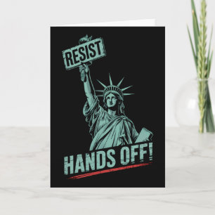 Carte Résister – protester Hands Off Statue de la Libert