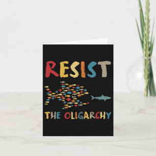 Carte Résistez À L'Oligarchie Drôle Poisson Anti-Trump S