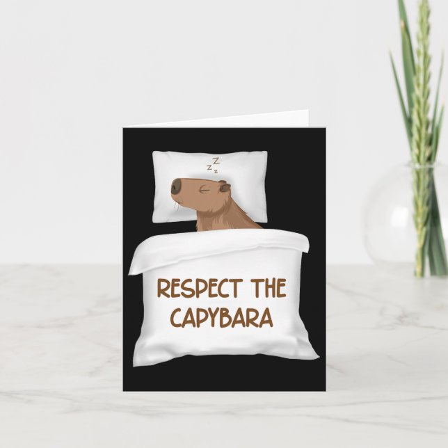 Carte Respecter Le Capybara Officiel Sommeil Nuitgown Sl (Devant)