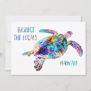 Carte Respectez la citation de la tortue marine locale T