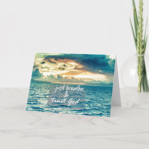 Carte Respire et faire confiance à Dieu Citation de la f