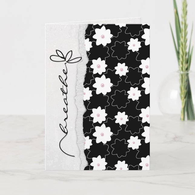 Carte respirer fleur d'amitié (Devant)