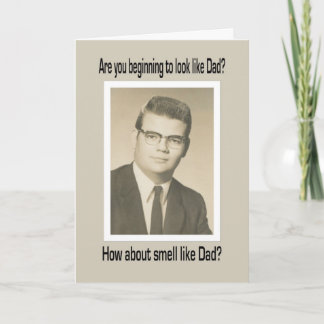 Carte Ressemblez et sentez au papa - anniversaire