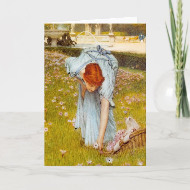 Carte Ressort de Lawrence Alma Tadema dans le jardin (Devant)