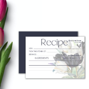 Carte Ressort tulipes noir et blanc Recette