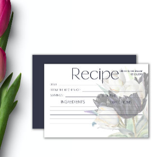 Carte Ressort tulipes noir et blanc Recette