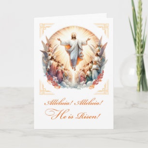 Carte Ressurrection radiante du Seigneur ressuscité Pâqu