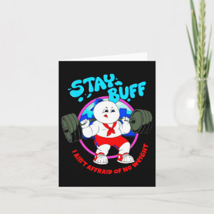 Carte Restez Buff Je n'ai pas peur de pas de poids Gym B