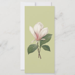 Carte restez calme et lisez, signet de fleur de magnolia