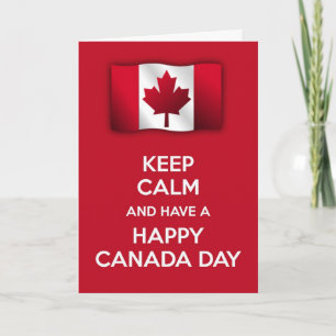 Carte Restez calme et passez une bonne journée au Canada