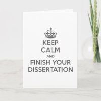 Restez calme et terminez votre dissertation