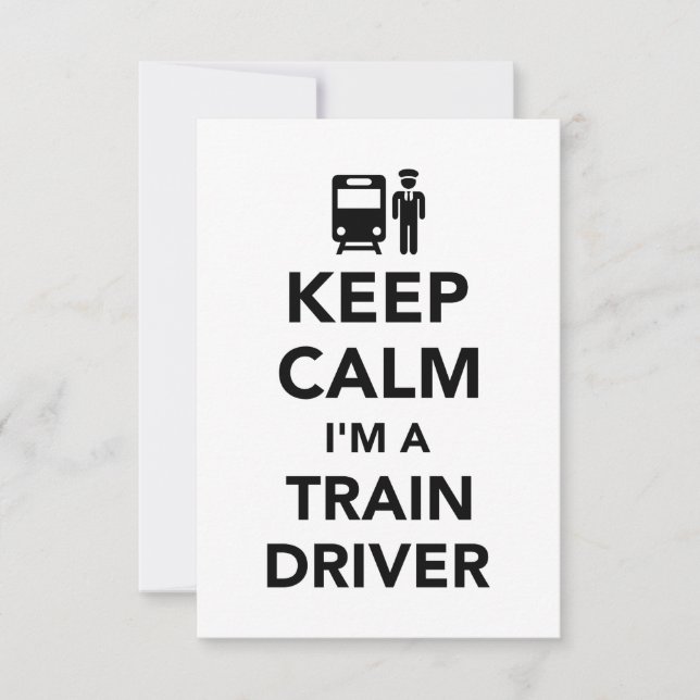 Carte Restez calme Je suis conducteur de train (Devant)