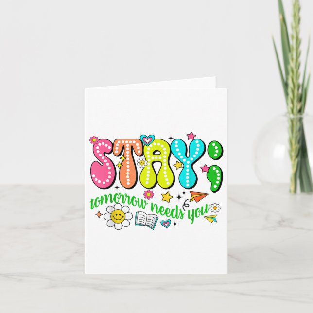 Carte Restez Demain Besoin de vous Sensibilisation à la  (Devant)