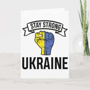 Carte Restez forts Ukraine - Paix - Liberté