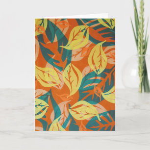 Carte Résumé Feuille Chute, Fiberart