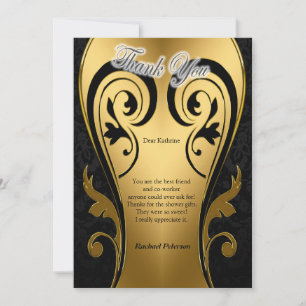 Carte Résumé L'or sur les textures de marbre noir et mix