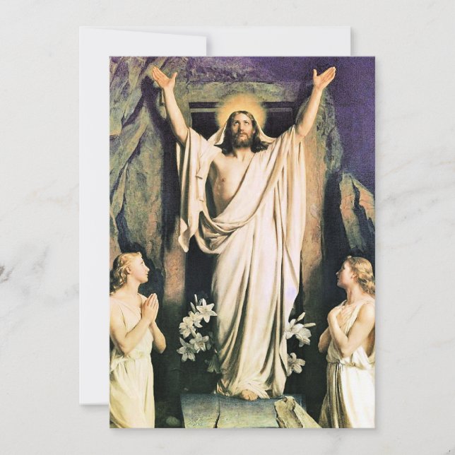Carte Résurrection du Christ, tableau de Carl Bloch, (Devant)