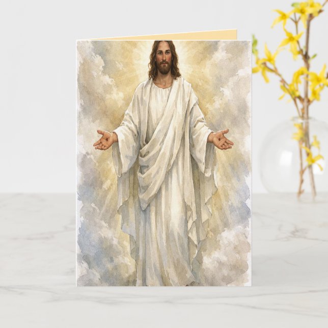 Carte Resurrection Easter Greeting Card (Fleur jaune)