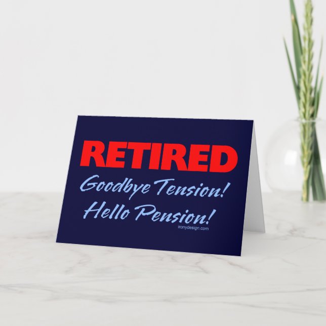 Carte Retiré : Au revoir dire de tension (Devant)