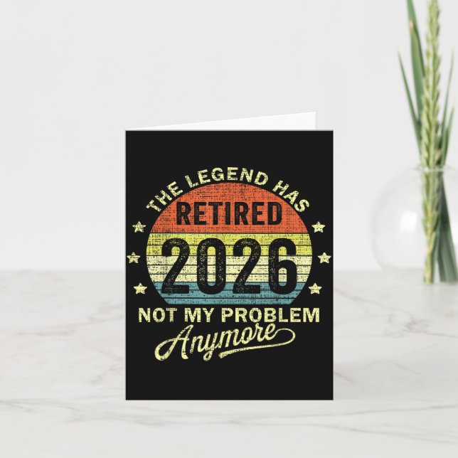 Carte Retired 2026 Retirement 2026  (Devant)