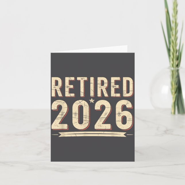 Carte Retirement 2026 Countdown Retired Ly Dom  (Devant)