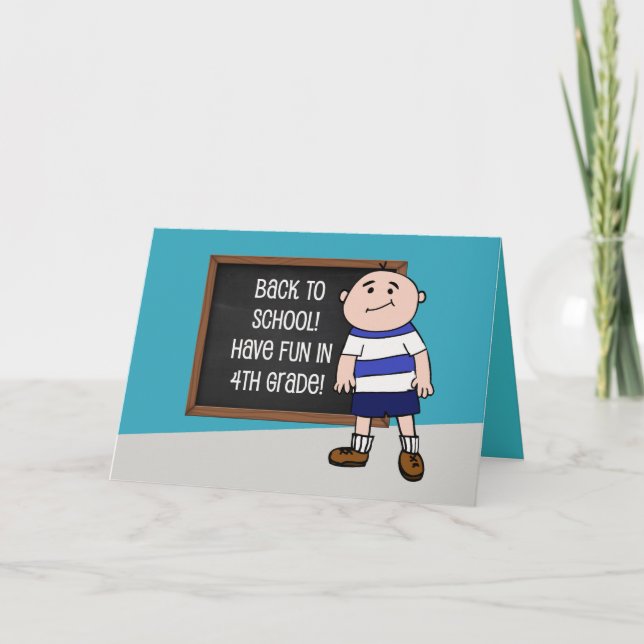 Carte Retour à l'école 4e année (Devant)