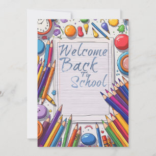 Carte Retour à l'école – Amusant & Coloré