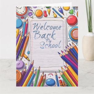 Carte Retour à l'école – Amusant & Coloré