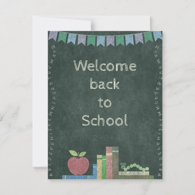 Carte Retour à l'école | Bienvenue à l'école (Devant)