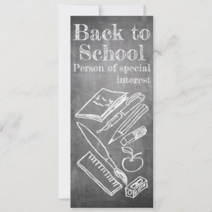 Carte Retour à l'école dans le style tableau noir